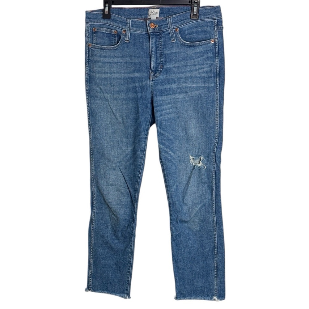 J. Crew Denim 9" Vintage Straight Blue Wainscott Wash Ankle Crop Jeans size 29